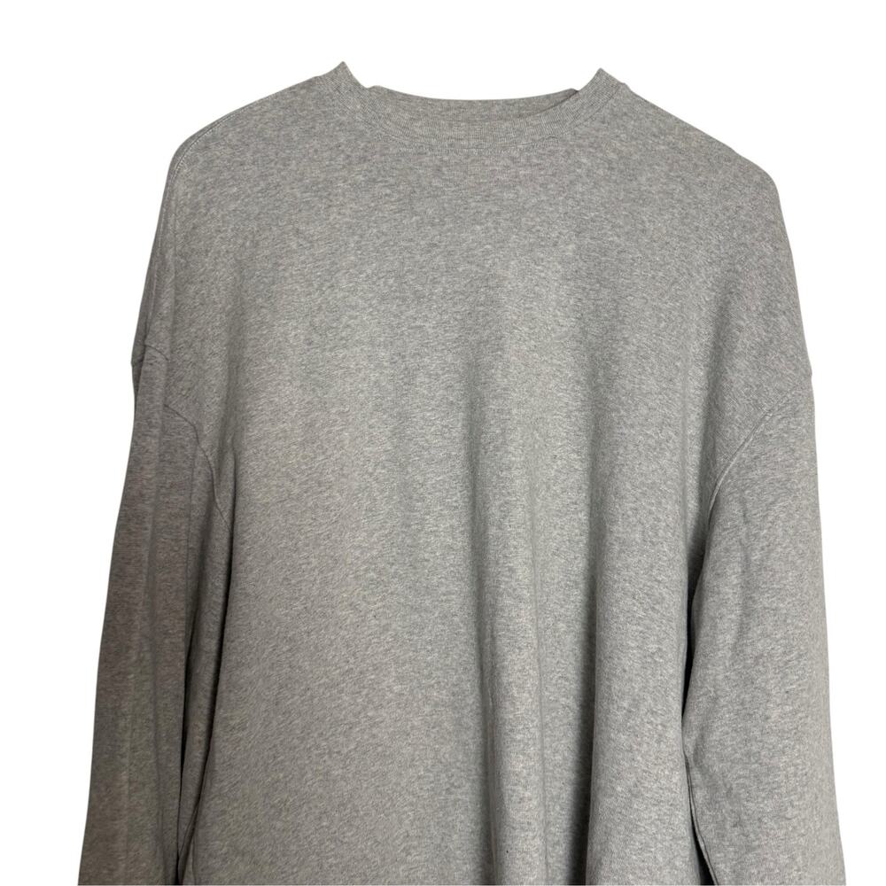 Helsa Revolve Heather Gray Knit Crewneck Long Sleeve Oversized Shirt Size S - Picture 2 of 7